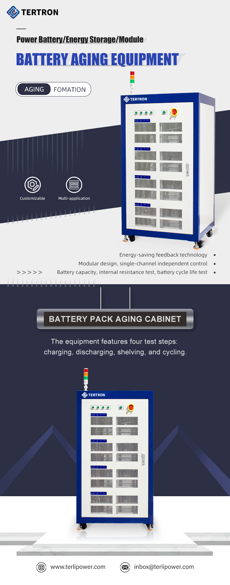 100V100A battery pack aging machine detail