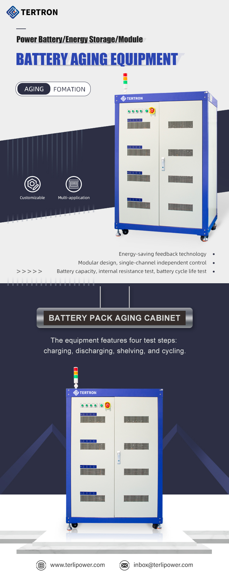 100V60A battery pack aging machine detail